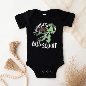 Auntie&#39;s Little Squirt Shirt, Pregnancy Reveal Tee, Auntie Baby Shirt, I Love My Aunt Sweater, Baby Turtle Tee, Little Squirt Shirt