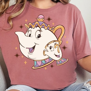 Chip und Mrs. Potts Sweatshirt, Die Schöne und das Biest T-Shirt, Disneyland Prinzessin Shirt, Disneyworld Familie T-Shirt, Disney Teekanne und Tasse T-Shirt