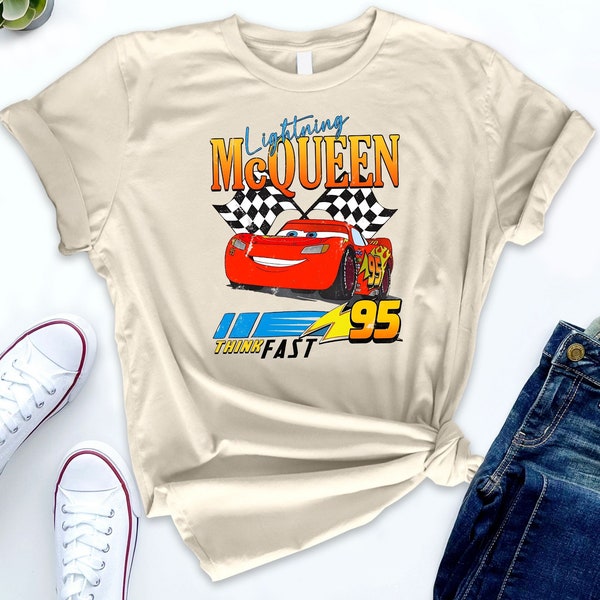 Vintage Lightning McQueen Shirt, Retro Cars Movie Shirt, Piston Cup Shirt, Cars Theme Birthday Shirt, McQueen 95 T-shirt, Cars Land Shirt