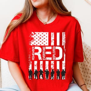 On Friday We Wear Red Shirt, Remember Everyone Deployed Tee, American Flag T-shirt, Us Veteran Sweatshirt, American Flag Shirt, Veteran Tee