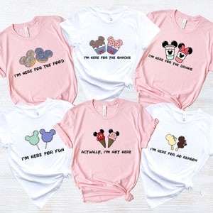 Disney Snacks Shirt, I&#39;m Here For The Snacks Tee, Magic Kingdom Sweatshirt, I&#39;m Here For The Drinks Tee, Mickey Mouse Snacks T-shirt
