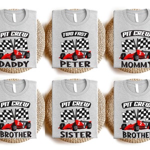 Two Fast Pit Crew Birthday Shirt, Car Race Birthday Tee, Birthday Boy Shirt, Family Birthday Tee, Family Matching Sweater, Personalized Tee