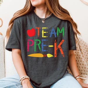 Pre-K Lehrer-Team-Shirt, Pre-K-Lehrer-T-Shirt, Pre-K-Shirt, Lehr-Team-Sweatshirt, Pre-K-Lehrer-Shirt, Vorschul-Lehrer-T-Shirt