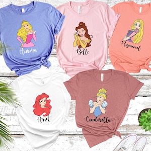 Princess Shirt, Custom Princess Shirt, Cinderella Shirt, Snow White Shirt, Ursula Shirt, Disney Birthday Princess, Birthday Girl Tee