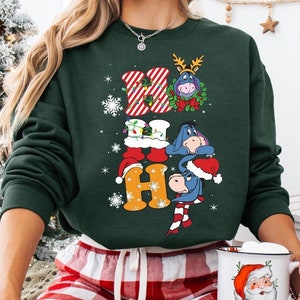 Eeyore Christmas Shirt, Eeyore Ho Ho Ho Shirt, Eeyore Christmas Tee, Winnie The Pooh Eeyore Christmas Shirt, Winnie The Pooh Christmas Shirt