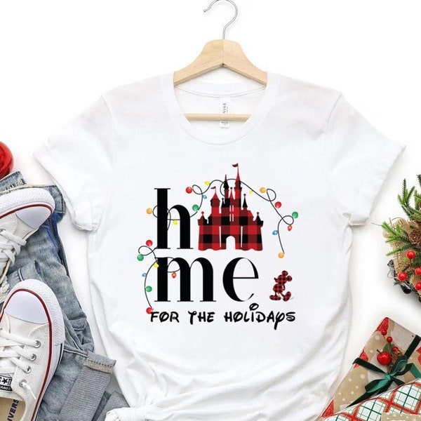 Home for the Holidays, Christmas Home shirt, Xmas shirt, Magic Kingdom Family Christmas Shirt, Christmas Trip Shirt