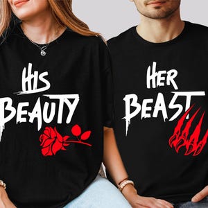 His Beauty and Her Beast T-shirt, Magic Kingdom Couple Shirt, Beauty and Beast Tee, Disney Valentines Hoodie, Beauty and Beast Lover Tee