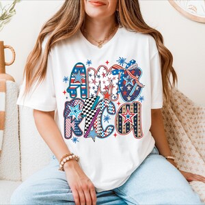 America Shirt, USA Patriotic Tee Red White And Blue Shirt, Independence Day Tee, American Flag Sweater, 4th Of July Tee