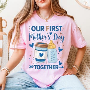 Our First Mother&#39;s Day Together Shirt, Mom Baby Tee, Mama T-shirt, 1st Mother&#39;s Day Shirt, Funny Sloth 1st Mother&#39;s Day Sweater