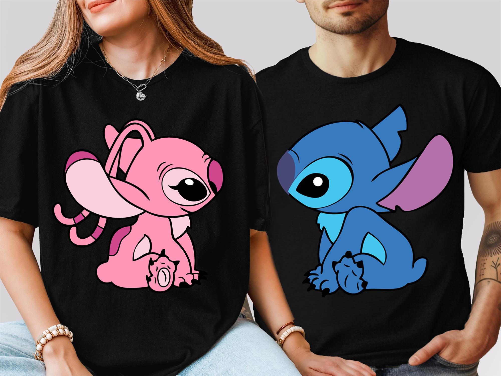 Camisas Personalizadas San Valentín Playeras De Stitch Para Novios