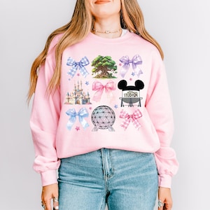 Disney&#39;s Hollywood Studios Shirt, Disneyland Tee, Magic Kingdom Castle T-shirt, Disney Bow Aesthetic Shirt, Disney Family Sweatshirt