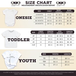 a baby's bodysuit size chart with measurements