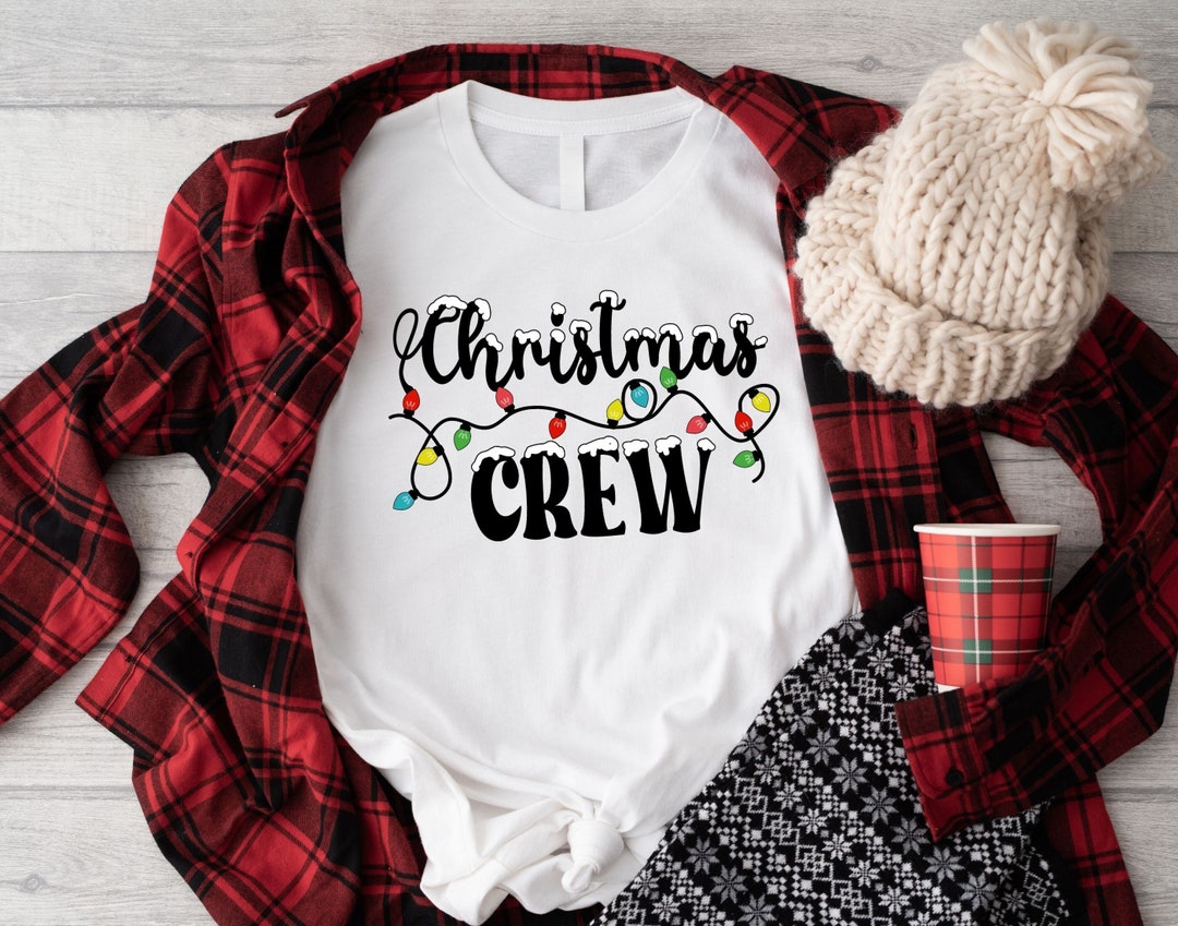 Christmas Crew Christmas Lights T-shirt Merry Christmas - Etsy