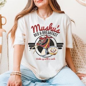 Disney Mulan Mushu&#39;s Bed and Breakfast Shirt, Mushu Mulan Sweatshirt, Disneyland Trip Tee, Birthday T-shirt, Wake Up With A Smile Shirt