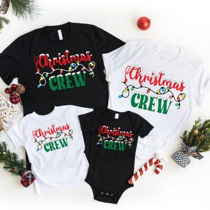 Christmas Crew Xmas Lights T-Shirt, Merry Christmas Shirt, Matching Christmas Tee, Family Christmas Hoodie, Christmas Party Sweatshirt
