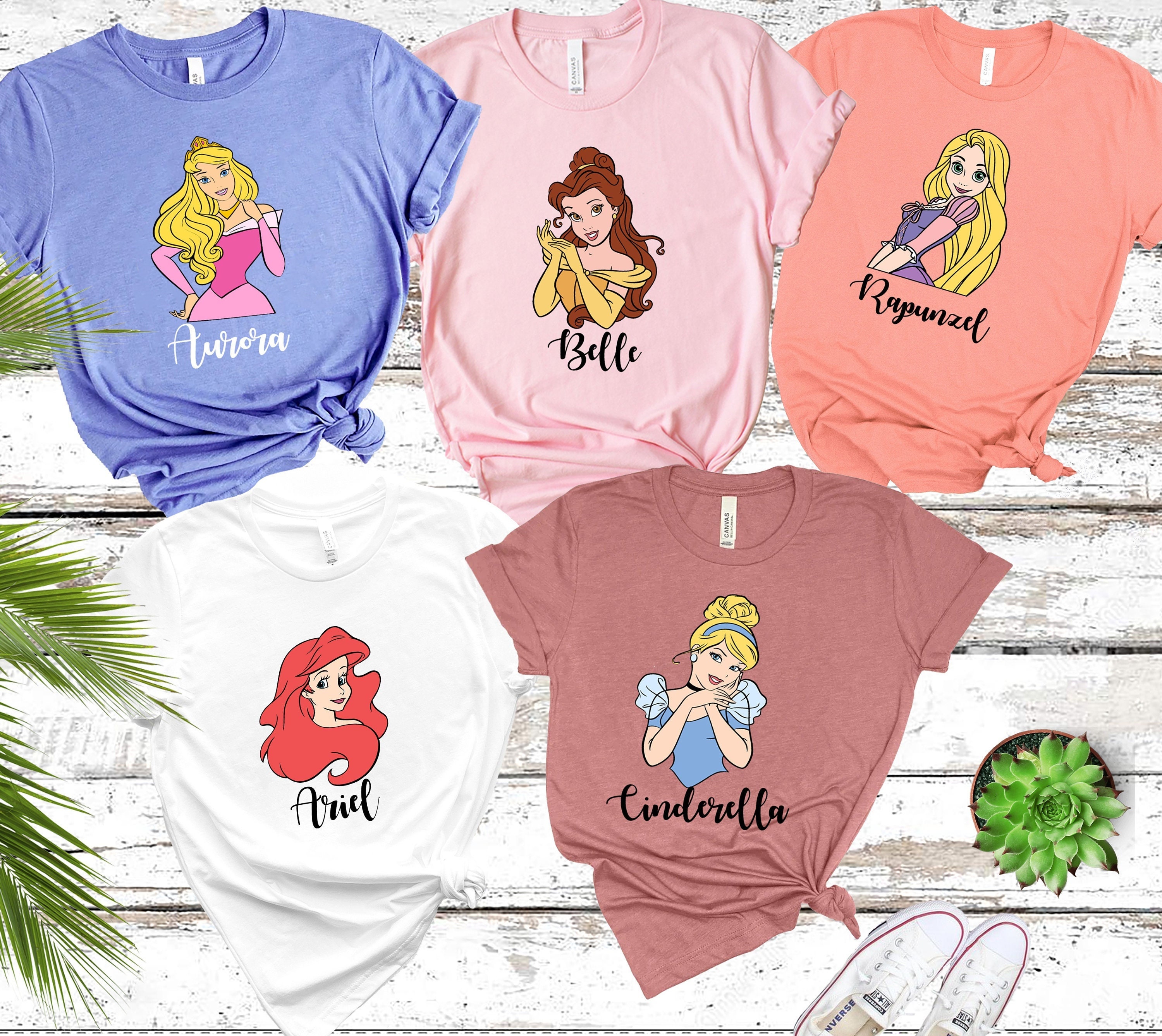 Discover Camiseta Las Princesas de Disney Hermosa Linda Vintage para Hombre Mujer