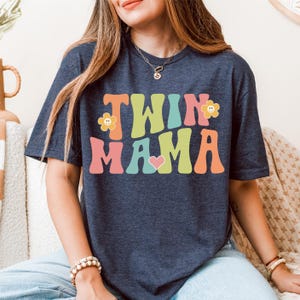 Twin Mama Shirt, Mother&#39;s Day T-shirt, Mom Of Twins Shirt, Mom Sweater, Twin Tee, Family Matching Shirt, Twins Announcement Tee