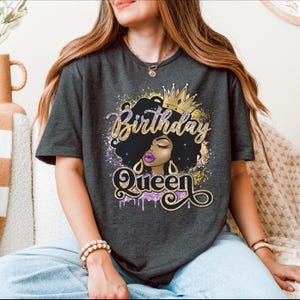 Birthday Queen Shirt, Black Girl Birthday Tee, Black Queen Birthday Sweater, Birthday Girl Shirt, Birthday Party Tee, Birthday Trip T-shirt