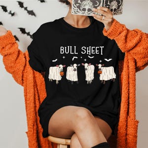Bull Sheet Ghost Cow T-Shirt, Bull Sheet Shirt,  Spooky Season Hoodie, Funny Cow Shirt, Ghost Cows Sweatshirt, Halloween Shirt, Ghost Tee