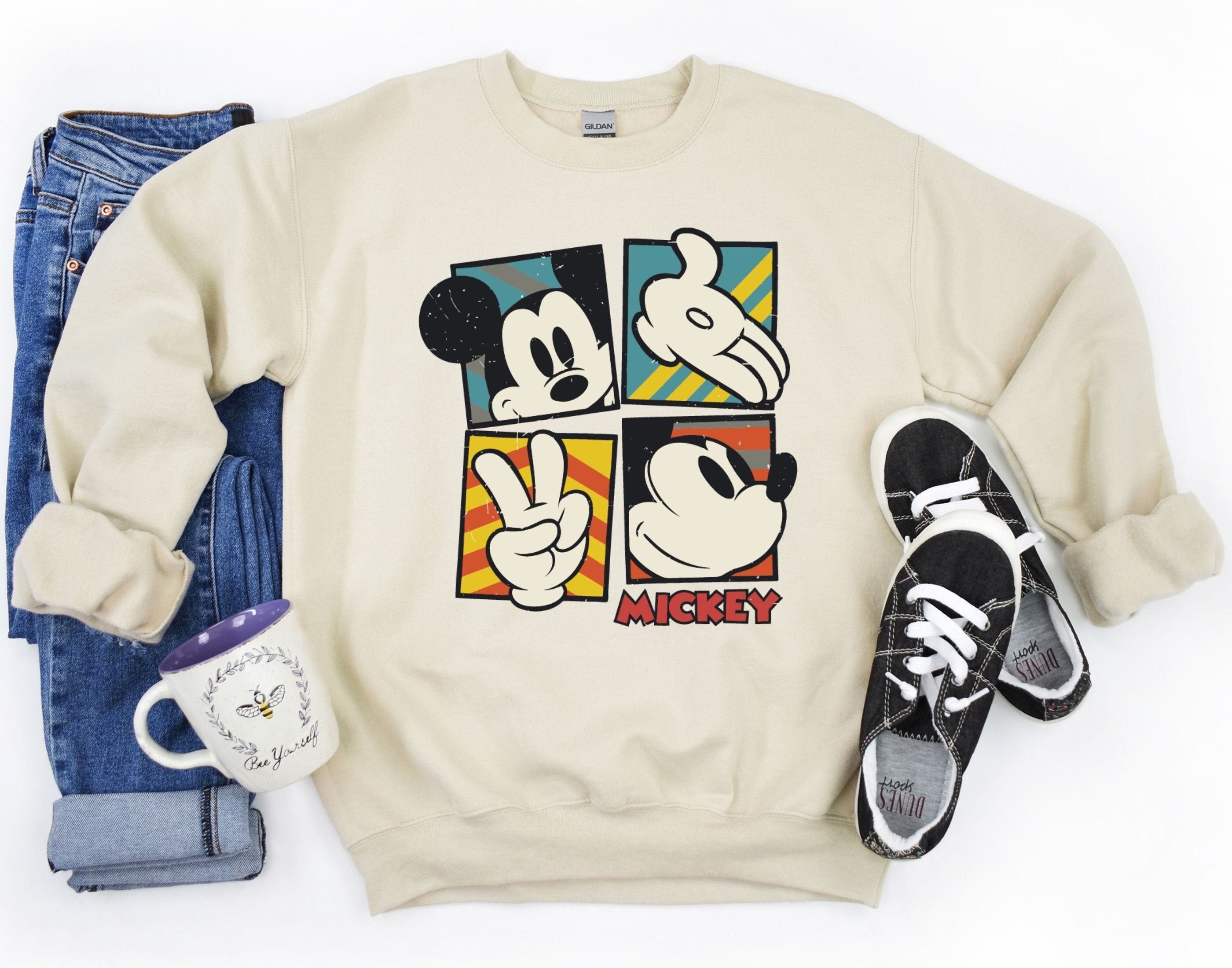 Mickey Mouse Sweatshirt Man Etsy UK