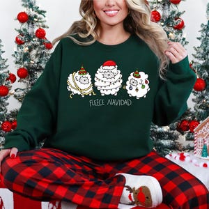 Fleece Navidad Shirt, Christmas Lights Sheeps Sweatshirt, Feliz Navidad Familia Shirt, Spanish Christmas T-Shirt, Christmas Matching Sweater