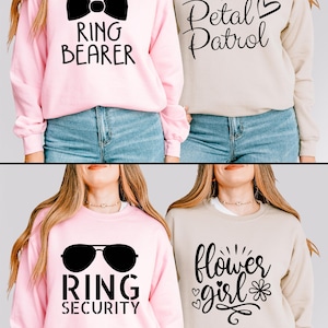 Flower Girl Tee, Ring Bearer T-shirt, Petal Patrol Shirt, Ring Security Tee, Petal Patrol Shirt, Wedding Rehearsal Sweater, Flower Girl Tee