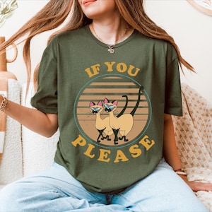 Retro Si and Am If You Please Shirt,  Lady and The Tramp Tee, Magic Kingdom Family Vacation T-shirt, WDW Trip Hoodie, Disney Cats Tee