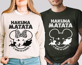 Hakuna Matata T-Shirt, Lion King Shirt, Animal Kingdom T-shirt, Magic Kingdom Safari Trip Shirt, Mickey Safari Sweater, Minnie Safari Shirt