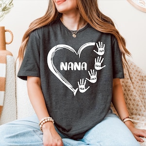 Custom Nana Tee, Grandma Shirt, Nana Shirt with Grandkids Names, Personalized Nana Shirt, Grandma Tee, Gigi Sweater, Mimi Shirt, Family Tee