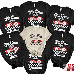 Two Fast Pit Crew Birthday Shirt, Racing Family Shirt, Two Fast Race Birthday Boy Shirt, Race Lover Family Shirt, Race Birthday Shirt