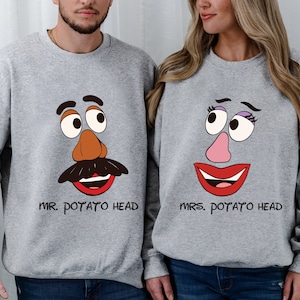 Mr. Potato And Mrs. Potato Head, Thanksgiving Couple T-Shirt, Fall Family Matching Sweatshirt, Disney Thankful Shirt, Disney Couple Fall Tee