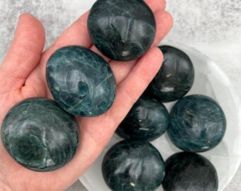 Green Apatite 2" Palm Stones, Choose Yours