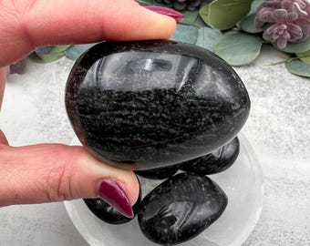Black Obsidian Palm Stones 2.5 Inches, Choose Yours