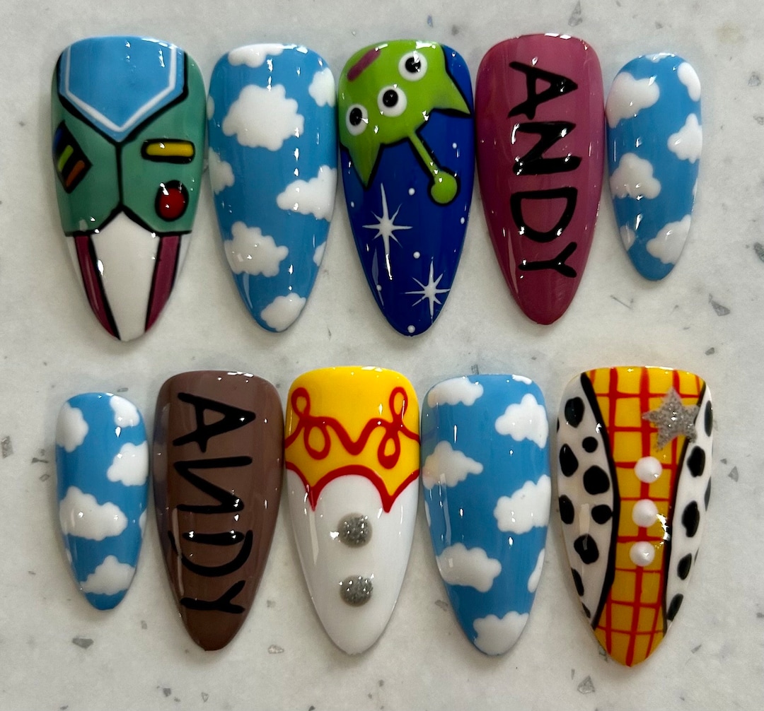 Disney Toy Story Inspired Nails Press on Nails Custom Full Set Etsy