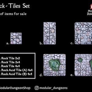 Donjon modulaire - Tuiles de roche - Donjons et Dragons