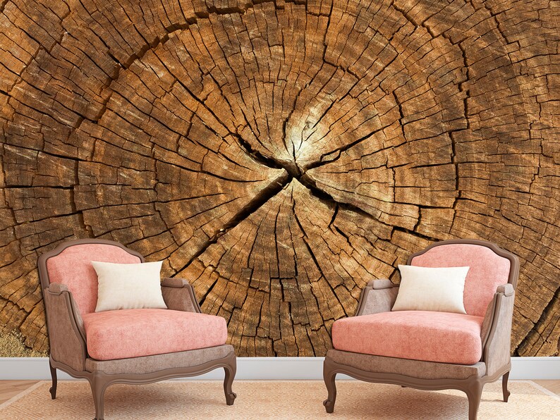 Wood Wall Decor Removable Wallpaper Wood Wall Art, Wood Wallpaper Home