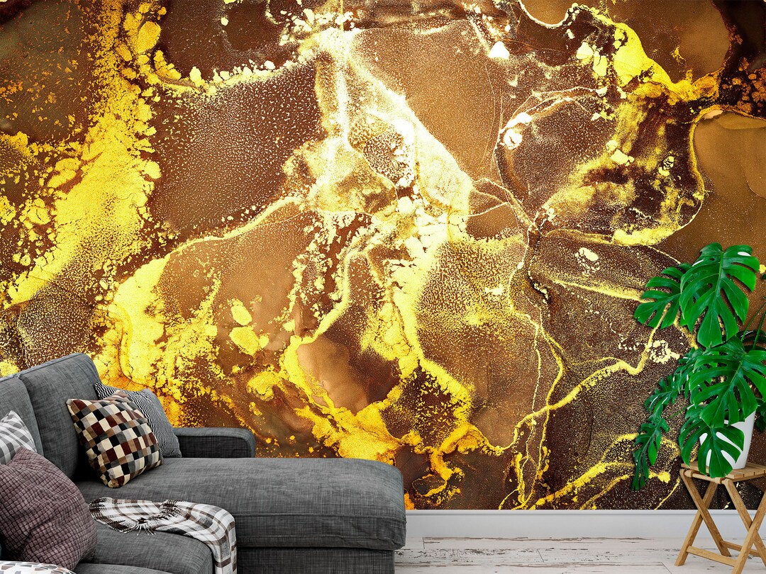 Gold Wallpaper Home Decor Modern Marble Wallpaper Marble Decor, Gold