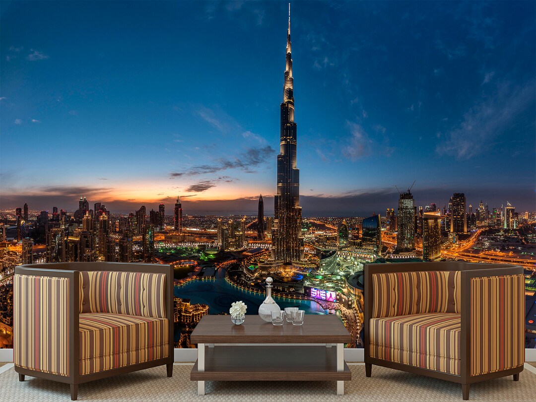 Dubai Wall Decor Peel Stick Wallpaper Cityscape Wall Art, Dubai City