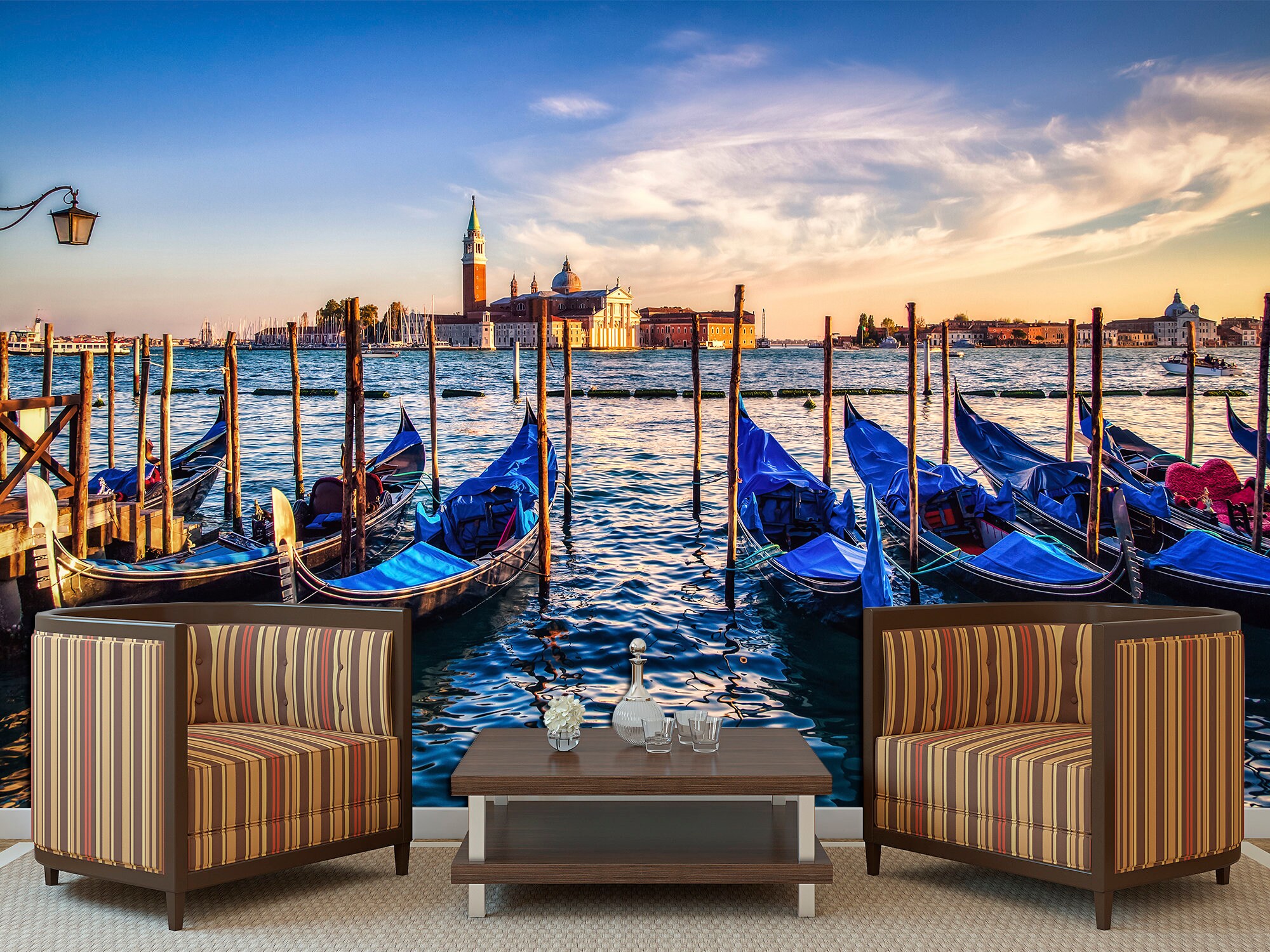 Venice Wall Art Italian Wallpaper Vintage Wall Decor, Italian Landscape