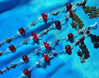 Mushroom Grove Eyeglass Chains | Mushroom Glasses Chains | Fairy Eyeglass Chains | Whimsical Jewelry | SomethingExtraLLC