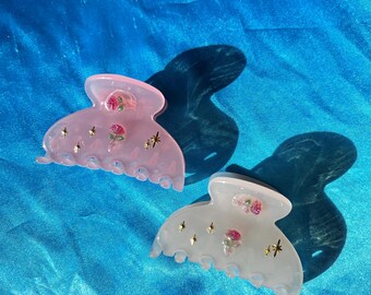 Enchanted Rose Hair Claw | Rose Hair Claws | Rose Hair Accessories | Princess Hair Clip | Rose Hair Clip | Hair Claw | SomethingExtraLLC