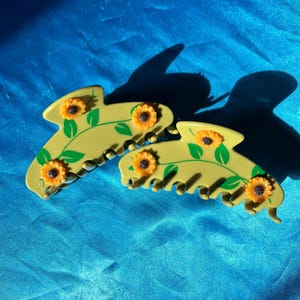 Sunflower Vines | Floral Hair Claws | Flower Hair Accessories | Flower Hair Clips | Hair Claw | SomethingExtraLLC