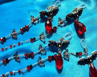 Flying Bat Eyeglass Chains | Bat Glasses Chains | Vampire Eyeglass Chains | Spooky Jewelry | SomethingExtraLLC