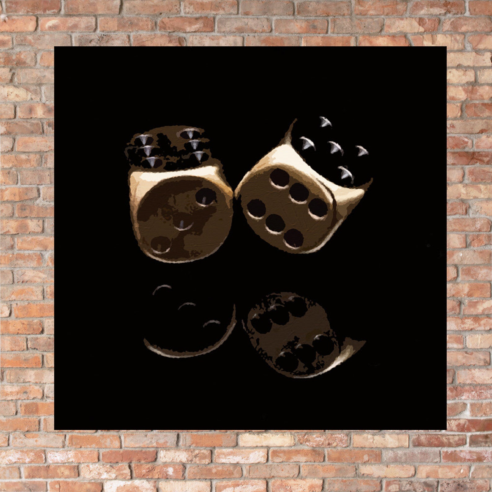 Extra Large Oil Painting Dice Abstract Art on Canvas Etsy