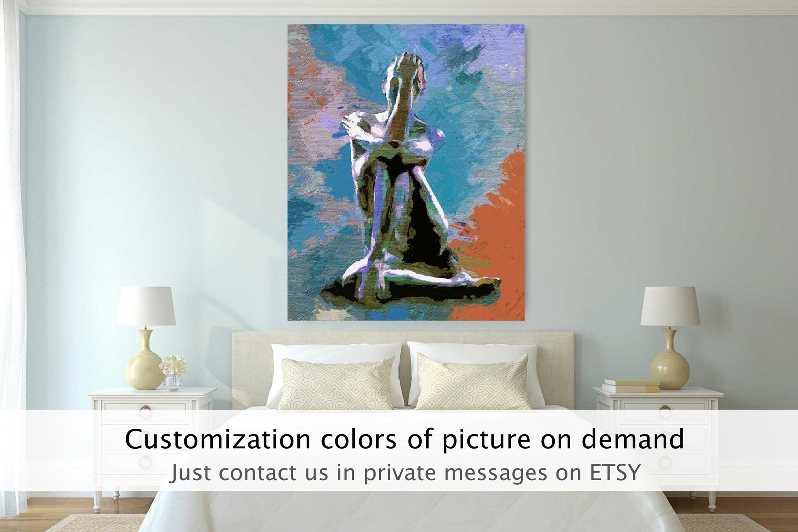 Colorful Abstract Body Art Original Woman Body Abstract | Etsy