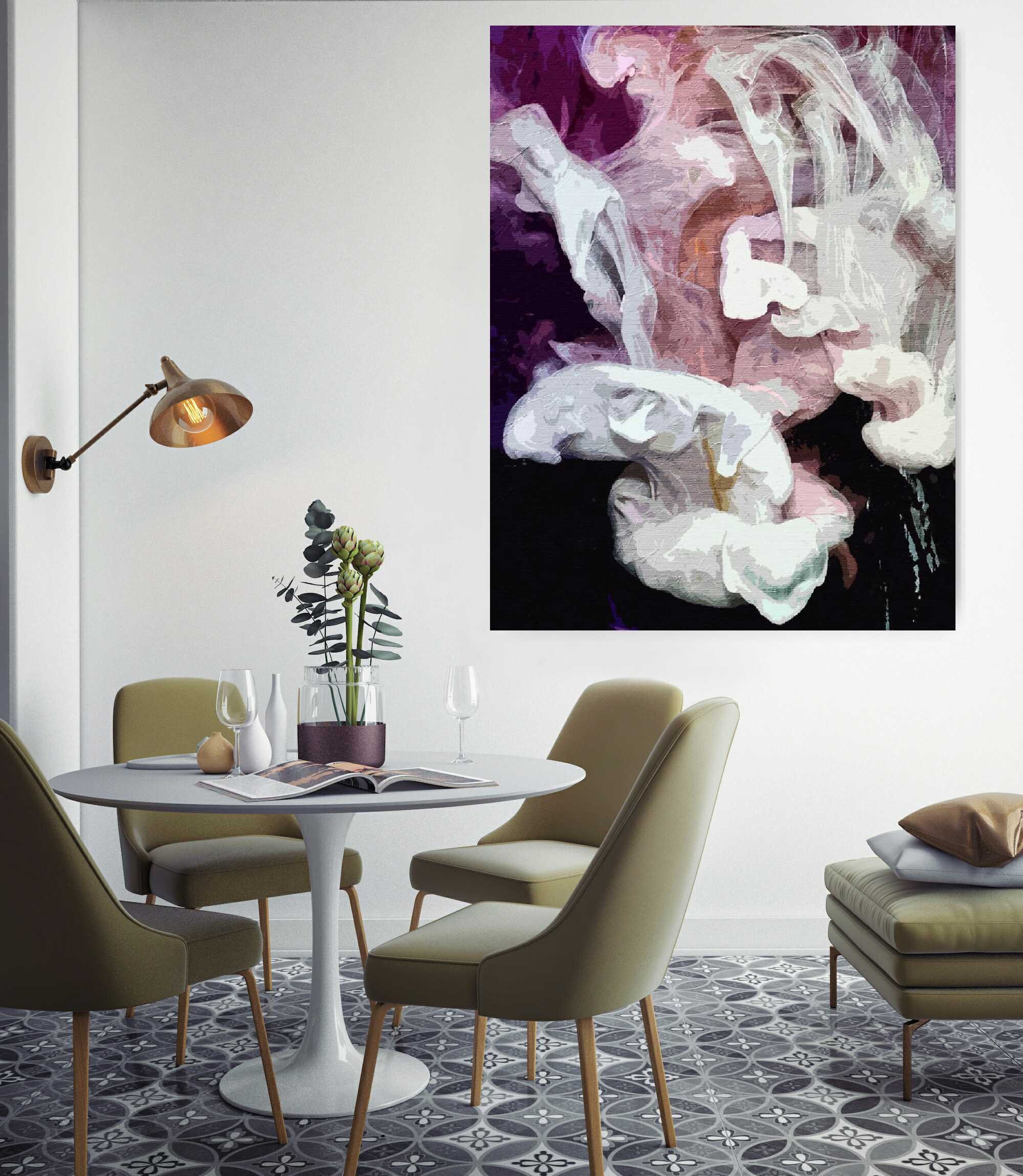 Green Abstract Painting Original Abstract Green and Black Etsy