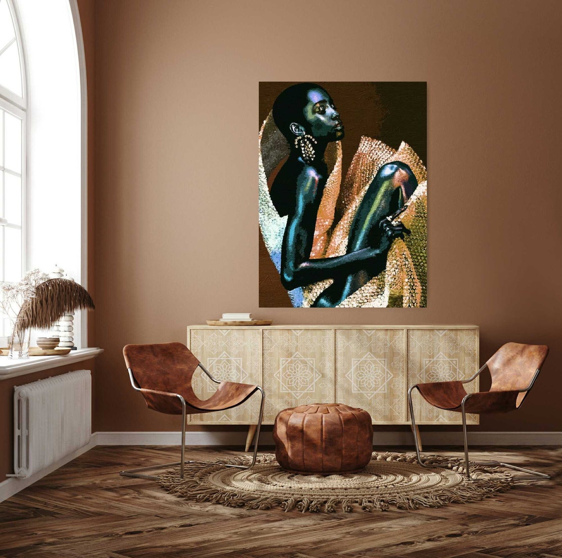Black Woman Art Original Abstract Black Woman Art Extra Etsy