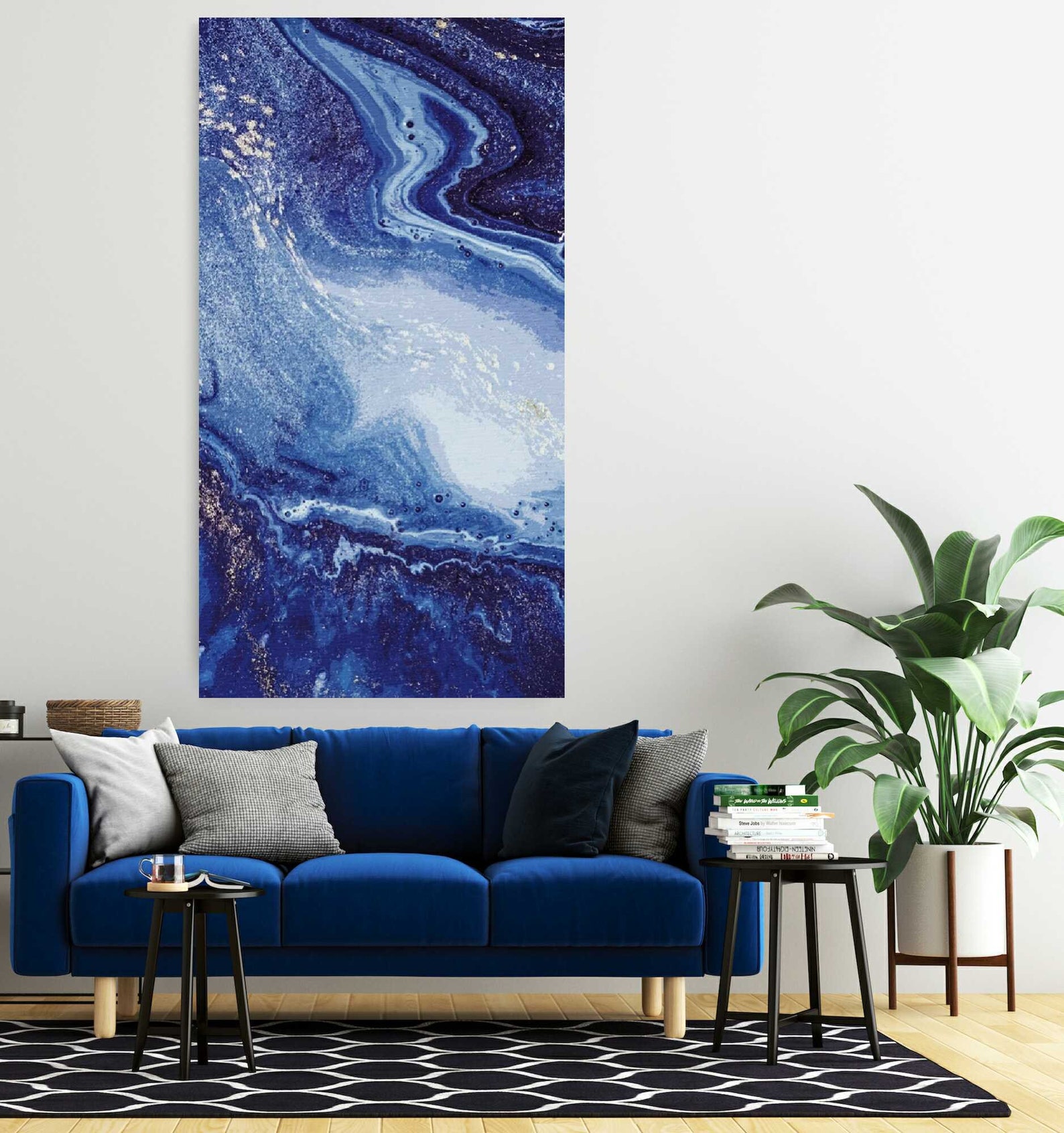 Large Teal Abstract Art Handmade Teal Abstract Painting Etsy