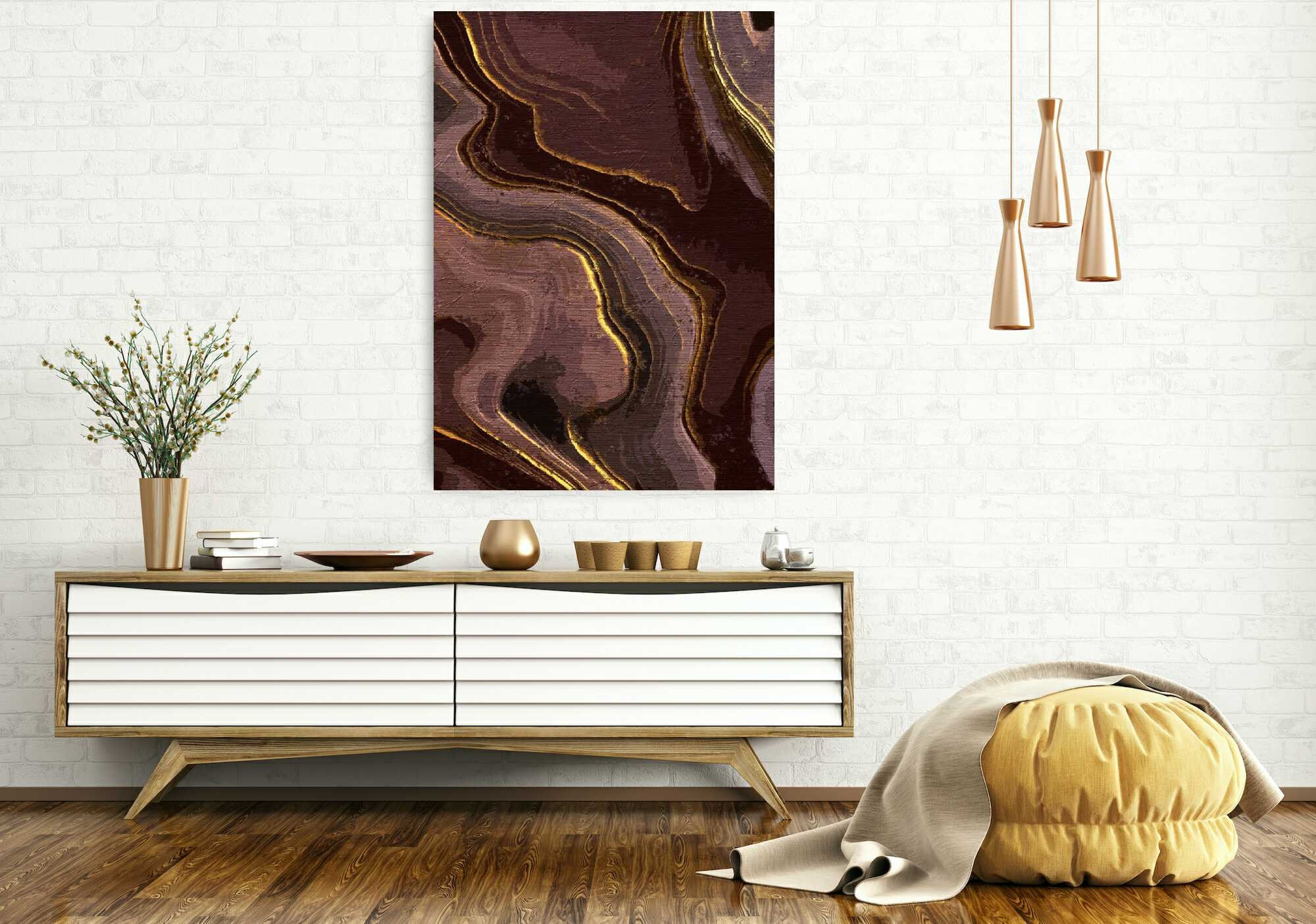Extra Large Brown Abstract Art Modern Brown Wall Art on Etsy