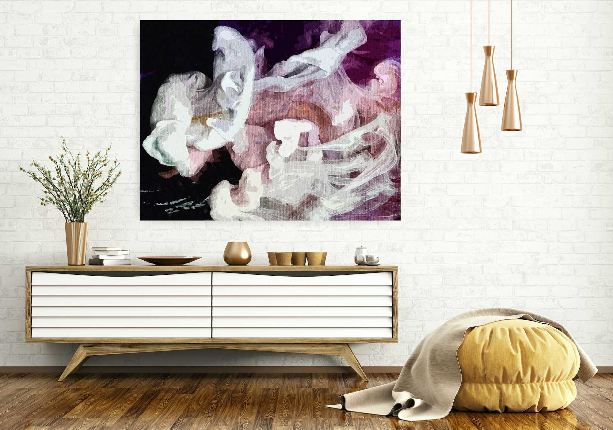 Green Abstract Painting Original Abstract Green and Black Etsy